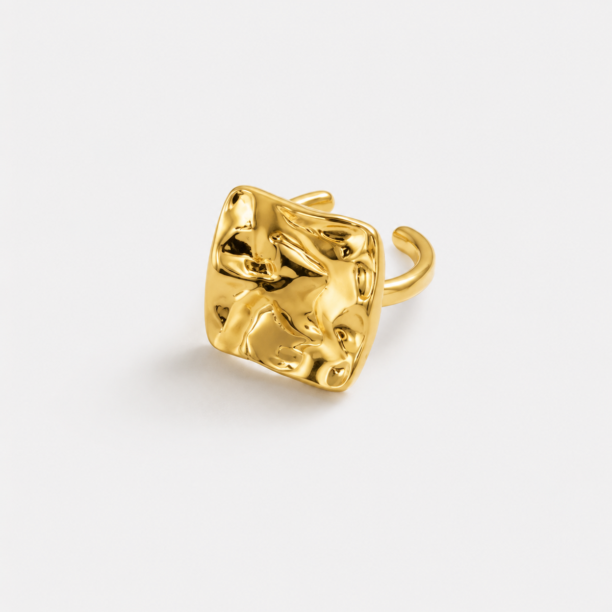 Square gold ring