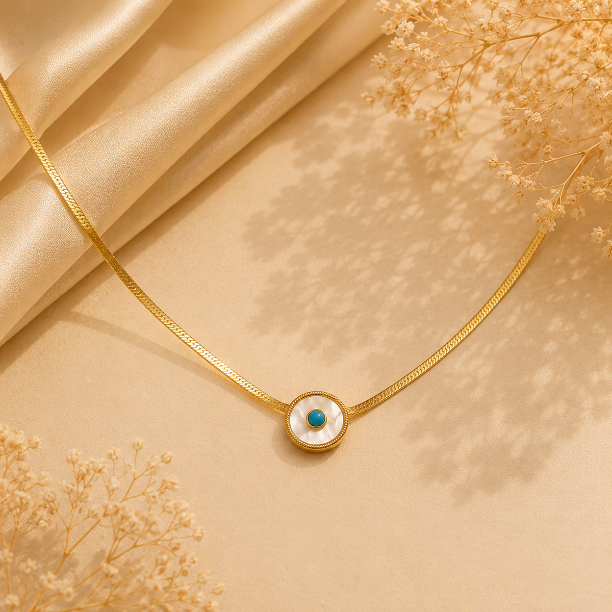 Gold Pink CZ Bow Pendant For Women