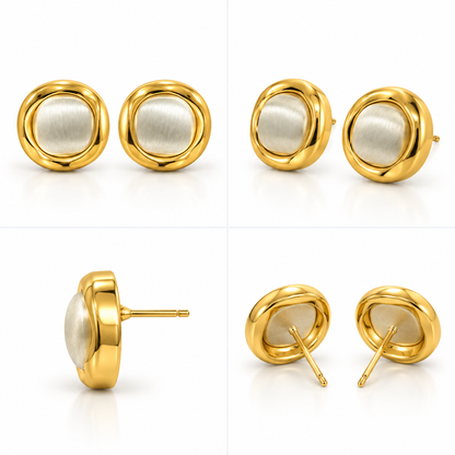 White gold hoops