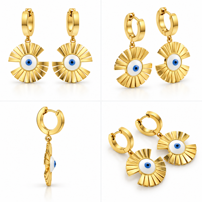 Evil eye earrings