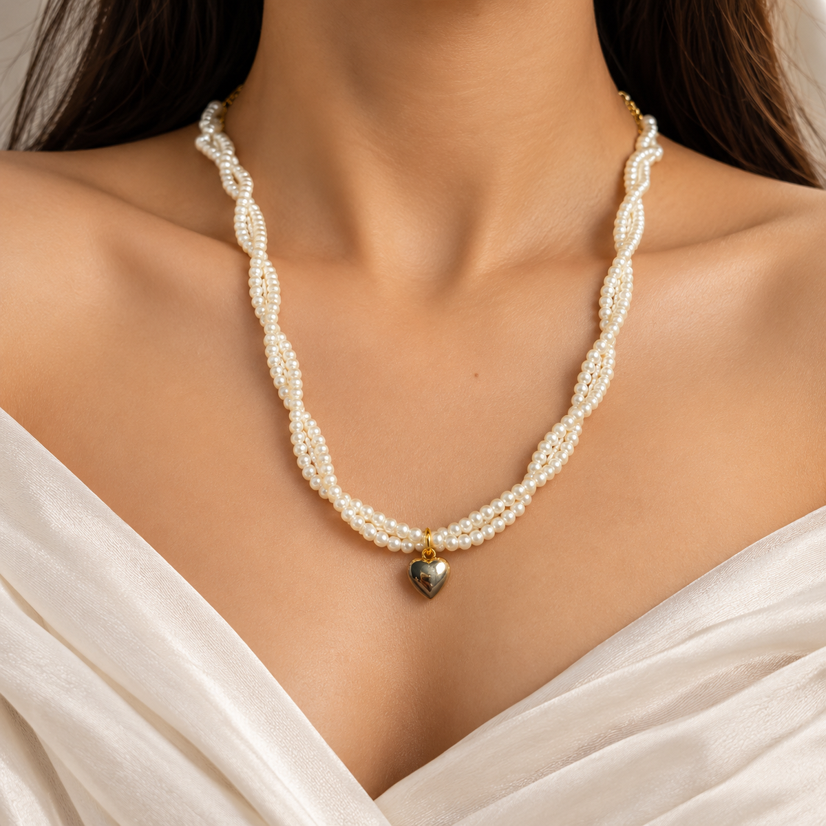 Minimal pearl necklace