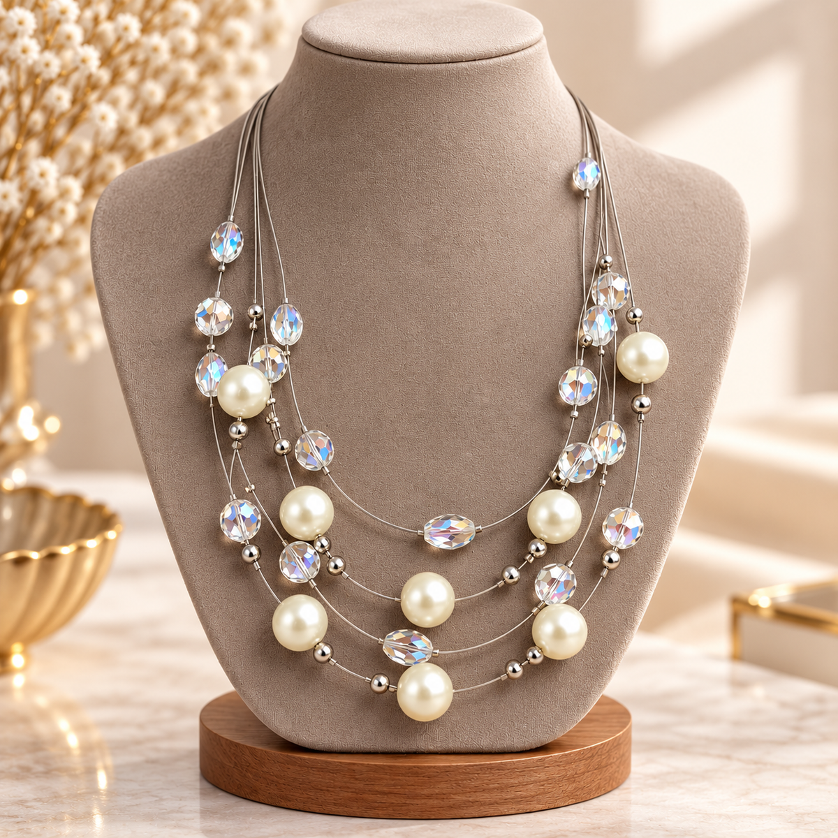 White pearl necklace