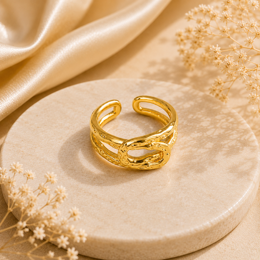 Golden Celestial Star Ring For Women