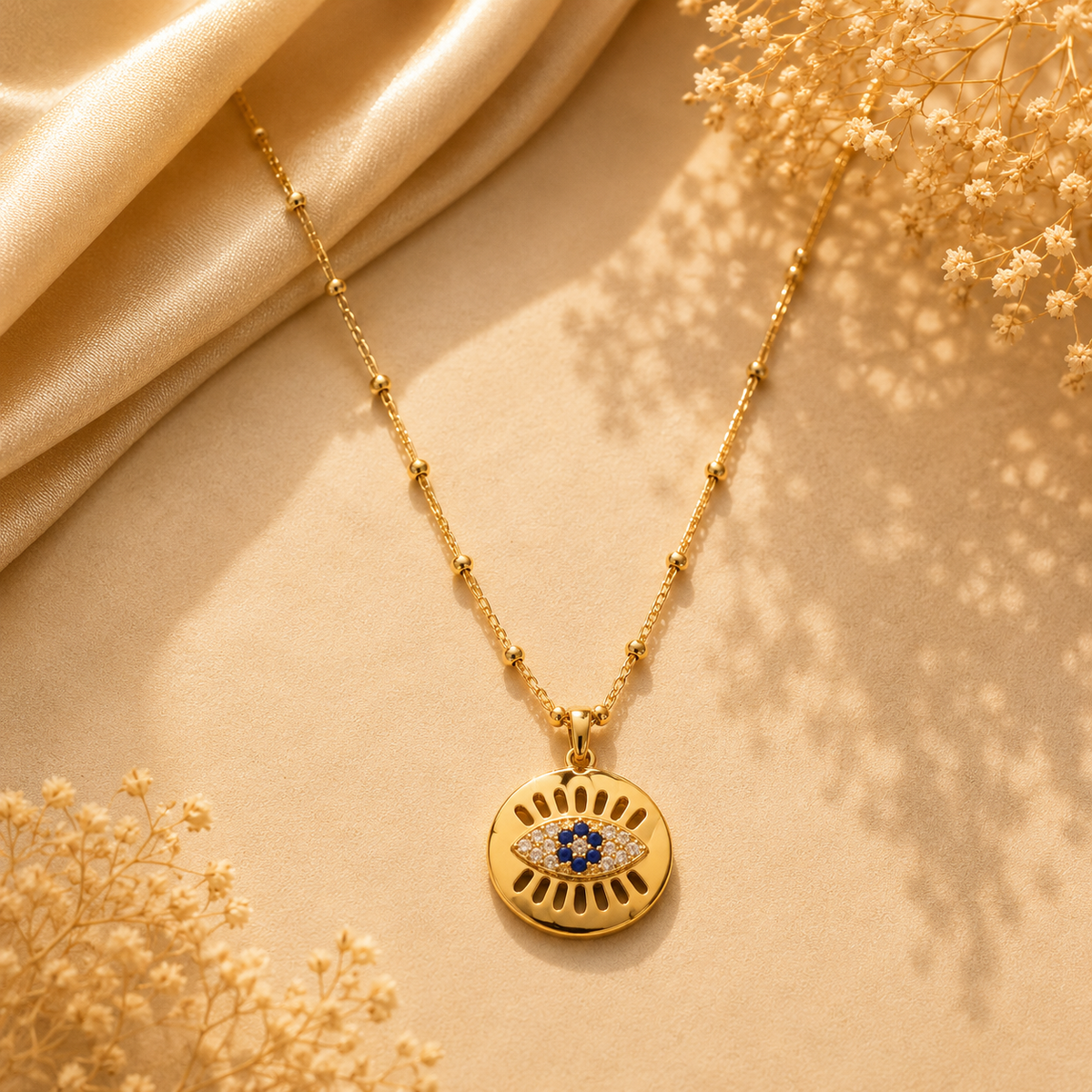 Gold CZ Ribbon Bow Pendants For Women