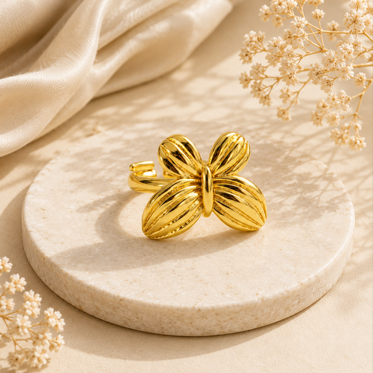 Golden Crown CZ Ring For Women