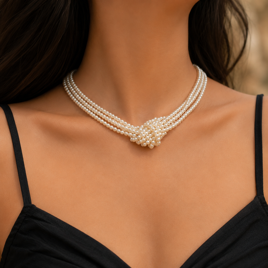 Pearl Elegance Multi-Layer Choker Necklace