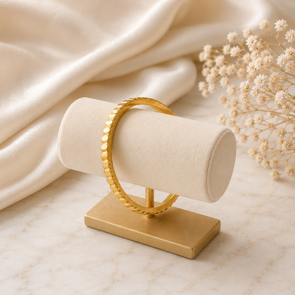 Golden Finish Bangle Bracelet For Women