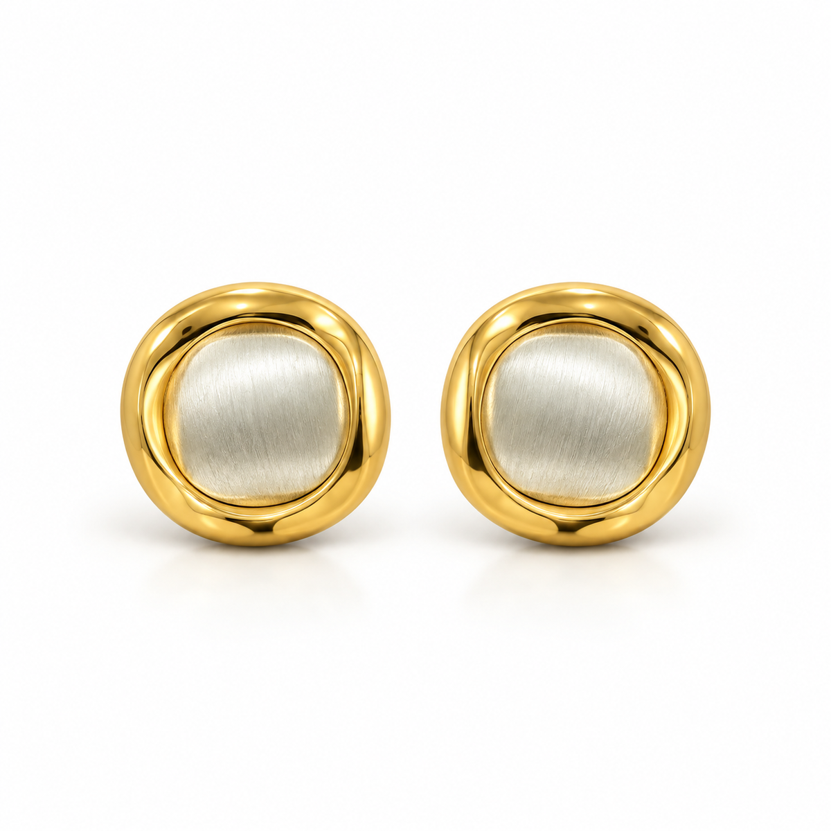 White gold hoops