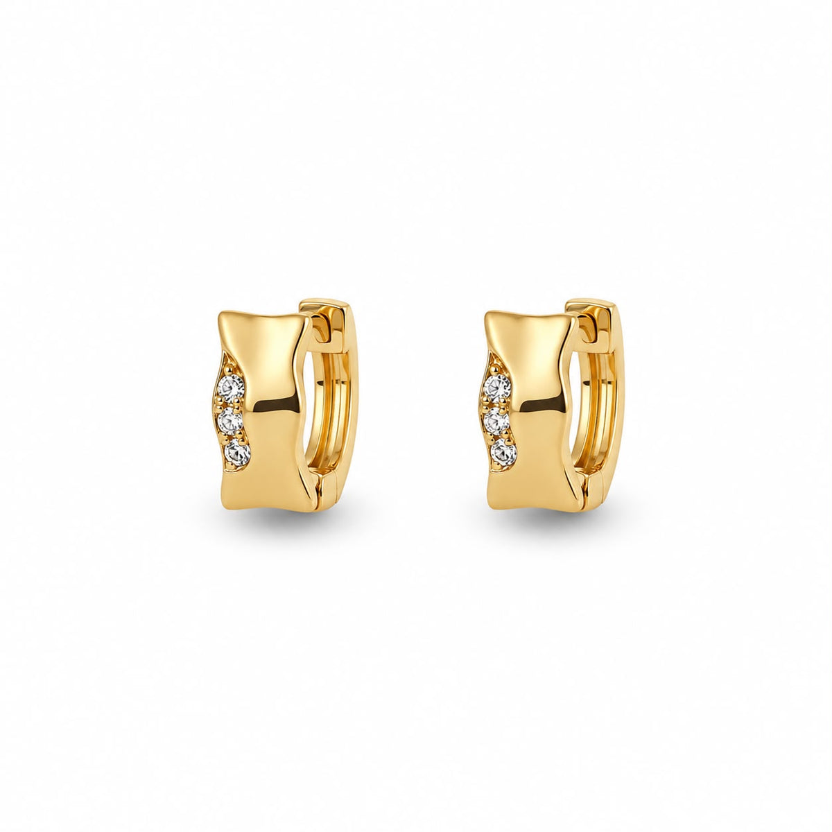 Gold Twisted Hoop Earrings For Women
