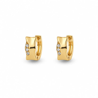 Gold Twisted Hoop Earrings For Women